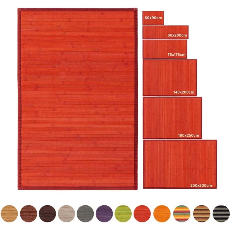 Alfombra Pasillera De roja 175x75 cm lolahome antideslizante manchas resistente la humedad para dormitorio cocina baño garaje “175x75