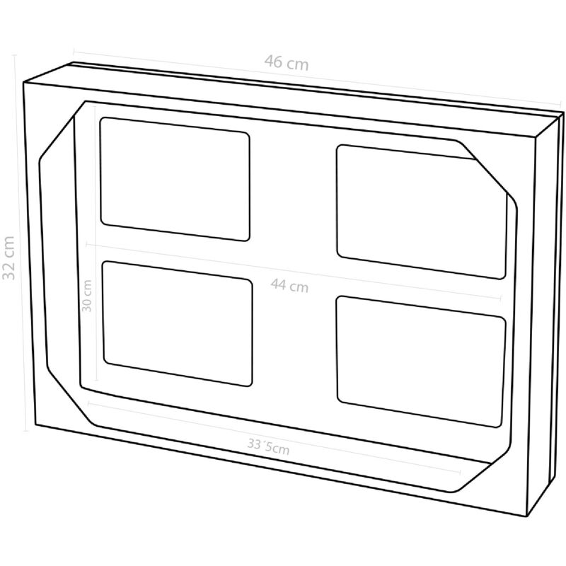 Tapa Contador luz-Cuadro eléctrico con portafotos de Madera de 2 Puertas  Blanco de 46x8x32 cm