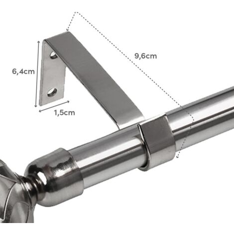 Barra De Cortina De Acero Lolahome Extensible De 160 A 300 Cm