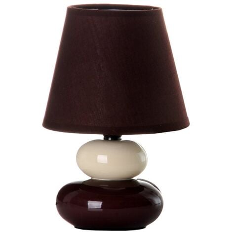 Lámpara para mesita de noche moderna marrón cerámica para dormitorio Bretaña