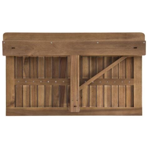 Ldk Garden Mesa de terraza Plegable Madera marrón, Natural