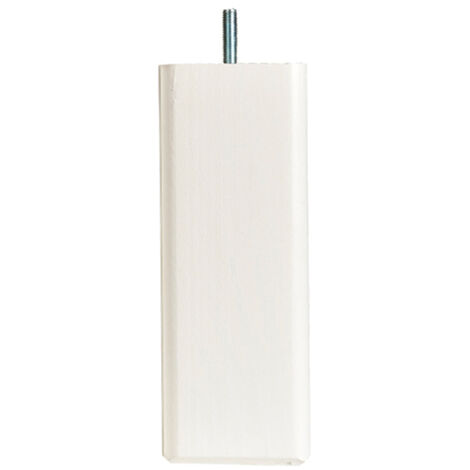 BELLECOUR LITERIE Pied de lit carré en bois Blanc Hauteur 15 cm (vendu à l'unité) (1/2)