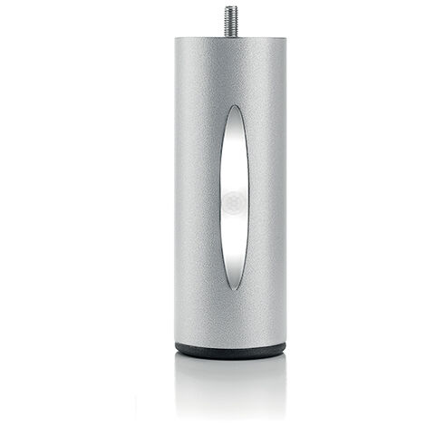 BELLECOUR LITERIE Pied de lit cylindrique lumineux Gris Hauteur 16 cm (vendu à l'unité) (1/3)
