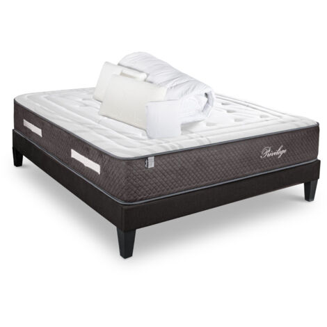 BELLECOUR LITERIE  Pack anti punaise PRIVILEGE 140x190 cm  Matelas + Sommier + Accessoires (1/5)