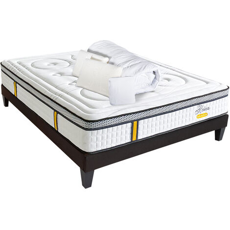 BELLECOUR LITERIE Pack anti punaise REINA 2.0 140x200 cm Matelas + Sommier + Accessoires (1/5)