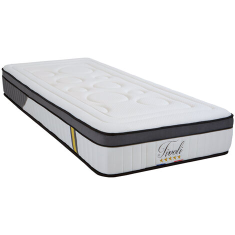 BELLECOUR LITERIE  Ensemble TIVOLI 90x190 cm  Matelas Mémoire de forme + Protège matelas anti punaise (1/5)