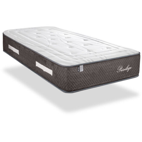 BELLECOUR LITERIE  Ensemble PRIVILEGE 90x190 cm  Matelas Ressorts ensachés + Protège matelas anti punaise (1/5)