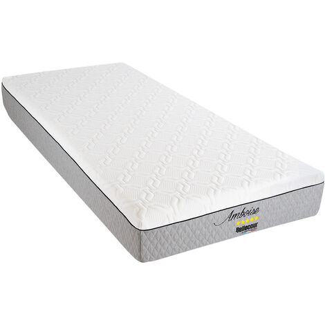 BELLECOUR LITERIE  Ensemble AMBOISE 90x190 cm  Matelas Mémoire de forme + Protège matelas anti punaise (1/5)