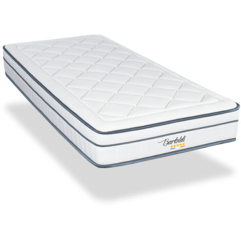 BELLECOUR LITERIE  Matelas BARTOLDI 80x200 cm  Ressorts ensachés & Mémoire de forme (1/5)