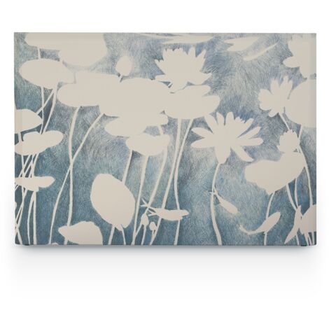 BELLECOUR LITERIE Tête de lit déhoussable HAKU 160x110 cm Coloris Bleu (1/5)