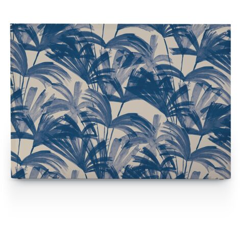 BELLECOUR LITERIE Tête de lit déhoussable ANNI 160x110 cm Coloris Bleu (1/5)