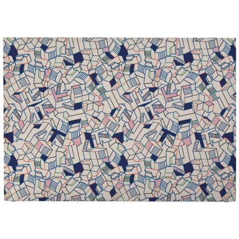 BELLECOUR LITERIE Tête de lit déhoussable SIMONE 160x110 cm Coloris Bleu (1/5)