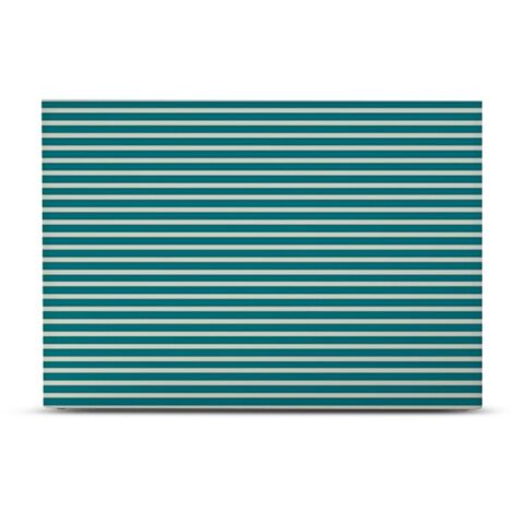 BELLECOUR LITERIE Tête de lit déhoussable MARINIERE 160x110 cm Coloris Bleu turquoise (1/4)