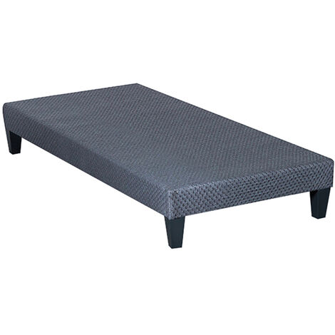 OLYMPE LITERIE  Sommier en bois TAPISSIER KIT 90x200 cm  Coloris Gris ciment  Livré en kit
