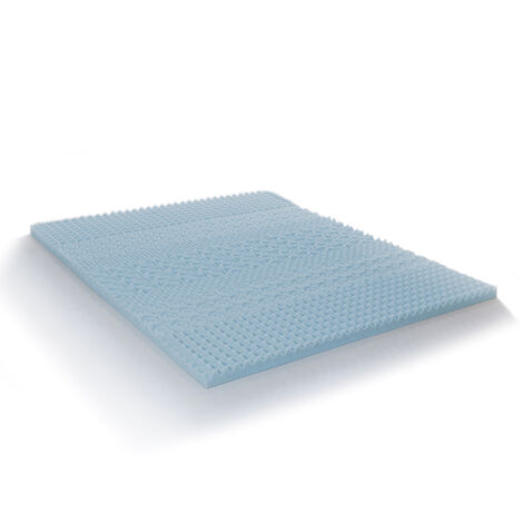 Surmatelas gel refresh 160x200 cm – Mémoire de forme haute densité 55 kg/m³ – Technologie gel thermorégulateur – 6 cm d'épaisseur – Olympe (1/8)