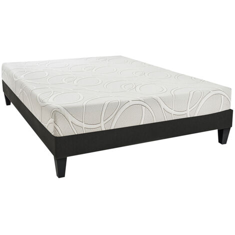 OLYMPE LITERIE Ensemble POSEIDON 90x190 cm Matelas Mémoire de forme + Sommier Bois (1/5)