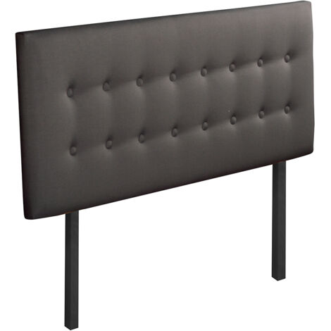 BELLECOUR LITERIE  Tête de lit capitonnée MARGOT 140x110 cm  Coloris Gris anthracite (1/5)
