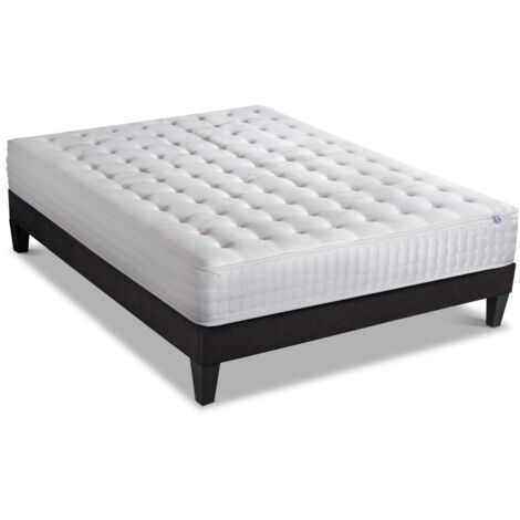 BELLECOUR LITERIE Ensemble CHÂTELET 180x200 cm Matelas Mémoire de forme + Sommier Bois (1/5)