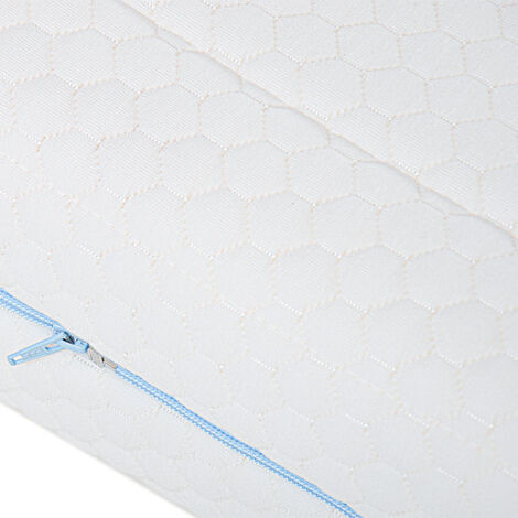 Matelas mousse ferme 16cm l'agréable Couleur blanc Bleu Calin