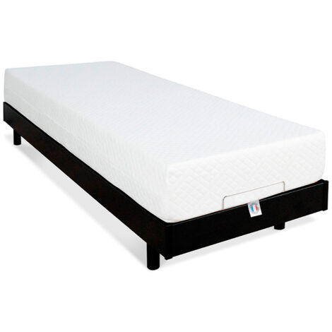 BELLECOUR LITERIE Ensemble FLEX 80x190 cm Sommier électrique + Matelas Mémoire de forme (1/5)