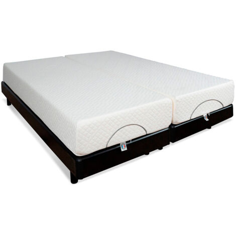 BELLECOUR LITERIE Ensemble Duo BODYSOFT 2x70x190 cm Sommiers électriques + Matelas Mémoire de forme (1/5)