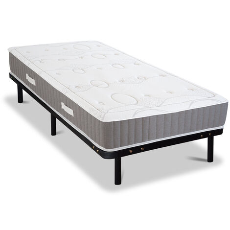 OLYMPE LITERIE Ensemble INTUITION 90x190 cm Matelas Mémoire de forme + Sommier Métal (1/5)