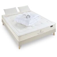NUIT DE COTON Pack Prêt à dormir PRELUDE 2.0 140x190 cm Matelas Latex + Sommier + Accessoires