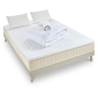 NUIT DE COTON Pack Prêt à dormir SYMPHONIE 2.0 140x200 cm Matelas Mémoire de forme + Sommier + Accessoires