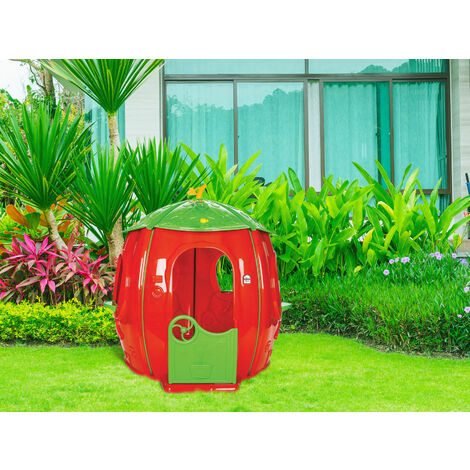 Kinderspielhaus aus Kunststoff in Erdbeerform STRAWBERRY HOUSE