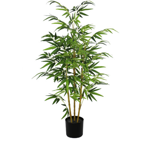 Bamboo Green Artificiale • Verde • Tronco in PVC • UVR • H 120 cm