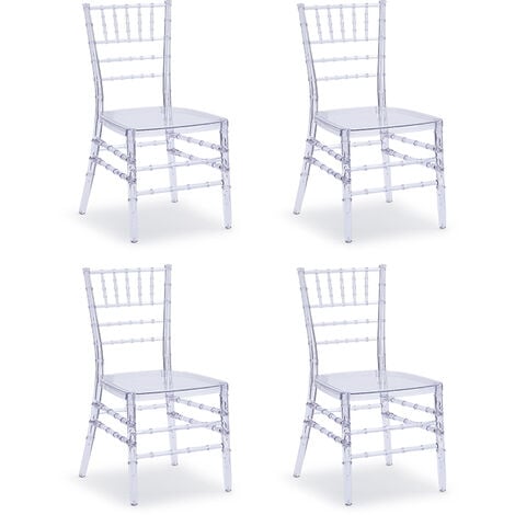 Lot de 4 chaises transparentes - Napoleon - Designetsamaison