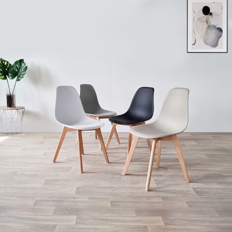 Chaise scandinave grise - Onir