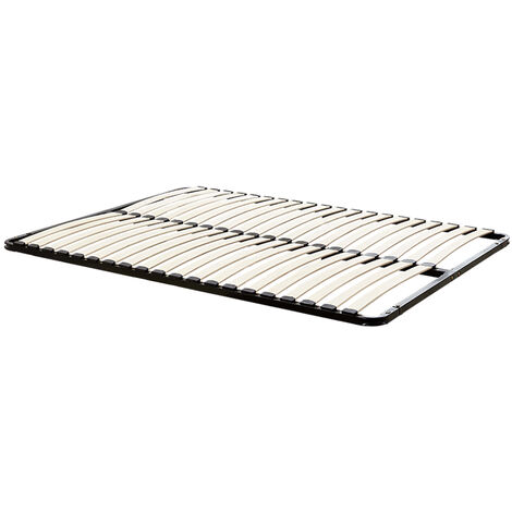 Designetsamaison – Sommier à lattes en bois 180x200 cm – 40 lattes pour ventilation optimale – Montage facile avec accessoires inclus