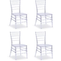 Lot de 4 chaises transparentes - Napoleon - Designetsamaison