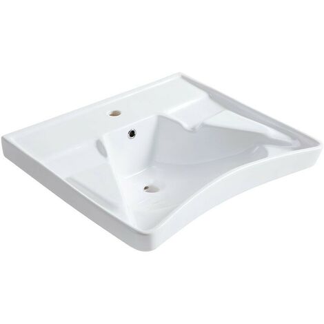 PONTE GIULIO - LAVABO ERGONOMICO IN PORCELLANA SANITARIA SERIE 140 B40CMS14