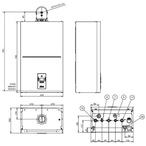 FERROLI - BLUEHELIX ALPHA 34 C CALDAIA MURALE A CONDENSAZIONE 34,8 KW ...