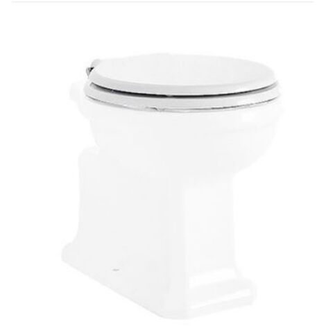 POZZI GINORI - MONTEBIANCO SEDILE PER WC BIANCO CON CERNIERE CROMATE 07761000
