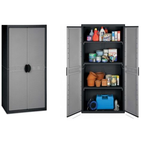 tectake Archiefkast met 3 planken 90x40x90 cm - zwart - 402941