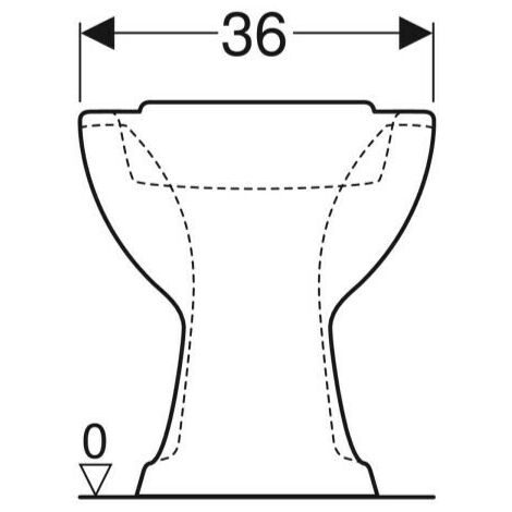 GEBERIT - COLIBR� VASO WC A PAVIMENTO PER CASSETTA DI RISCIACQUO MONOBLOCCO  SCARICO ORIZZONTALE BIANCO 500.858.