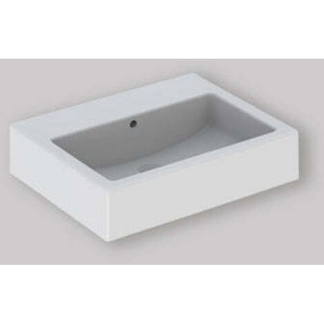 Lavabo rettangolare sospeso bianco lucido - Geberit Closer