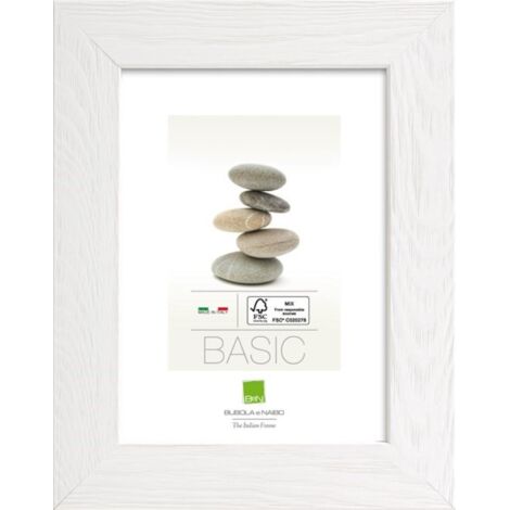 BUBOLA & NAIBO - CORNICE SANDRA IN LEGNO SERIE TRENDY COLORE BIANCO 40 X 50 CM. 6110 01 17