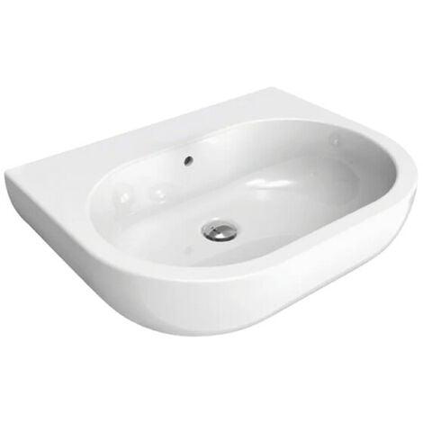 FLAMINIA - PASS LAVABO SOSPESO O DA APPOGGIO 62X48 CM. IN CERAMICA BIANCO PS62L