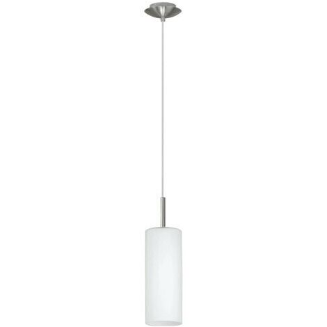 EGLO - TROY 3 LAMPADA A SOSPENSIONE E27 1 LUCE 100W VETRO BIANCO 85977