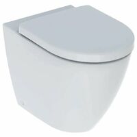 GEBERIT - ICON VASO A PAVIMENTO RIMFREE BTW FILO PARETE A CACCIATA CON  FISSAGGIO NASCOSTO E SEDILE