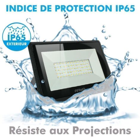 Lote de 10 reflectores LED 50W IP65 al aire libre  Temperatura de color: Blanco frio 6000K