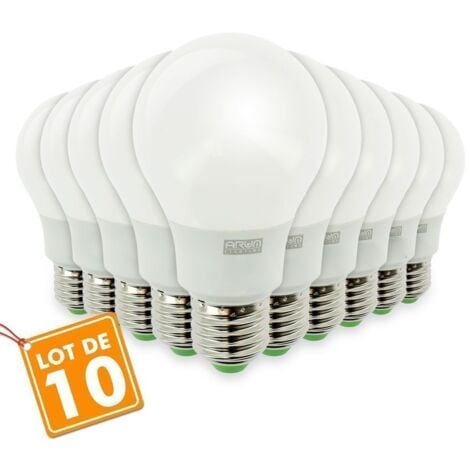 Lote de 10 bombillas LED E27 9W eq 60W 806m Blanco frío