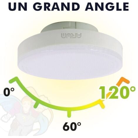 Lote de 2 bombillas LED GX53 7W eq 50W  Temperatura de color: 4000K blanco neutro