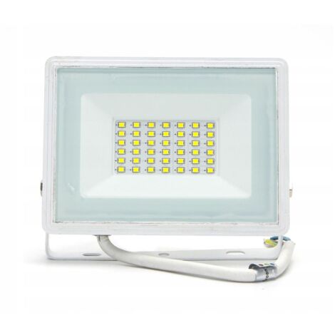 Proyector LED exterior 30W 2400 LM IP65 4000K Luz neutra, Cristal templado