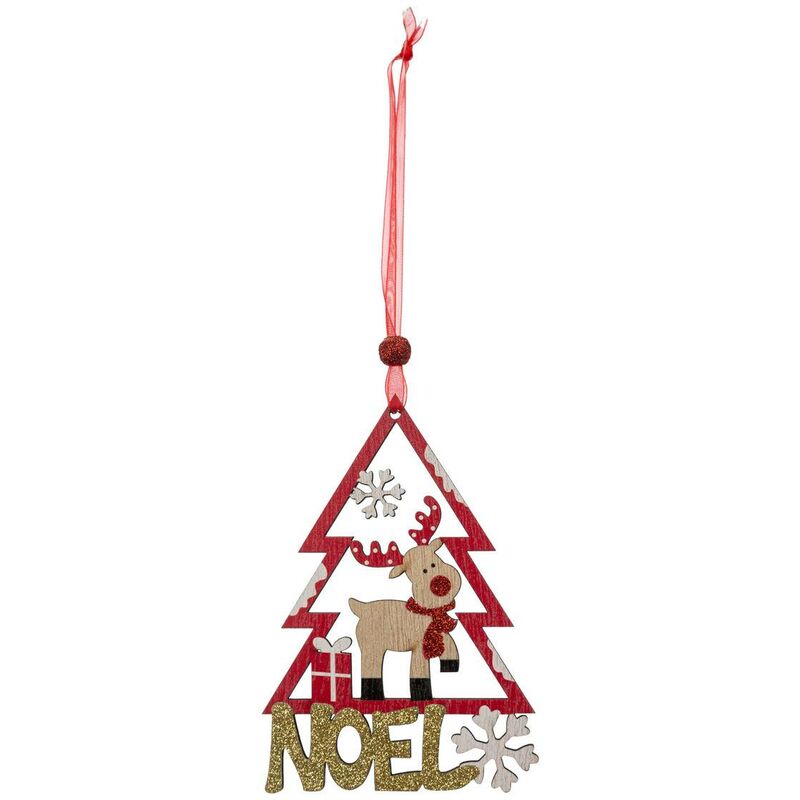 SDN MADERA DE ABETO DE RENO 12CM - Feeric lights & christmas