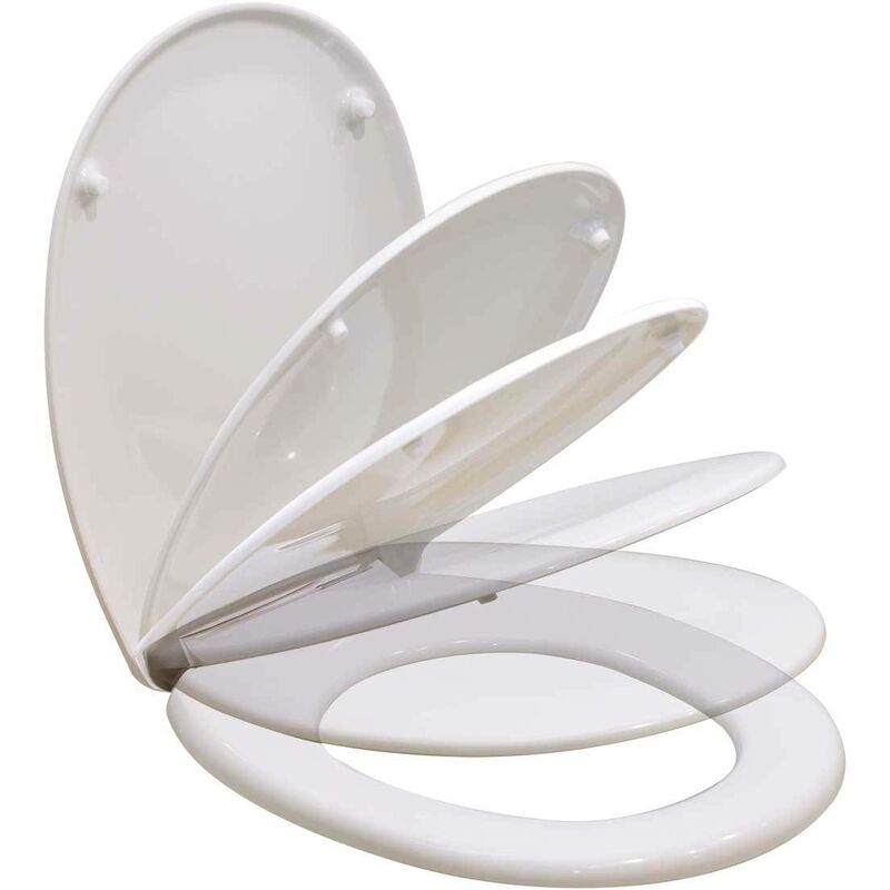 Bath Bliss Asiento De Inodoro Redondo Estándar Extra Suave | Tapa De Vinilo Decorativa | Bisagras Antideslizantes Ajustables De Fijación Rápida Con Tornillo | Baño | Beige